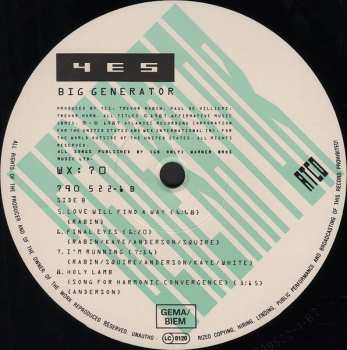 LP Yes: Big Generator