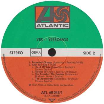 3LP Yes: Yessongs