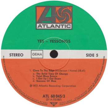 3LP Yes: Yessongs