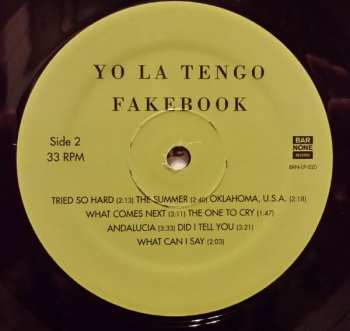 LP Yo La Tengo: Fakebook