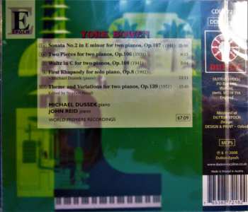 CD York Bowen: Music For One And Two Pianos