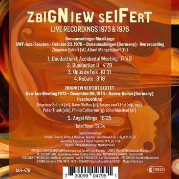CD Zbigniew Seifert: Live Recordings 1973 & 1976