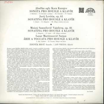 LP Zdeněk Brož: Sonáty A Sonatiny Soudobých Sovětských Skladatelů