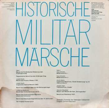 LP Zentrales Orchester Der Nationalen Volksarmee: Historische Militärmärsche