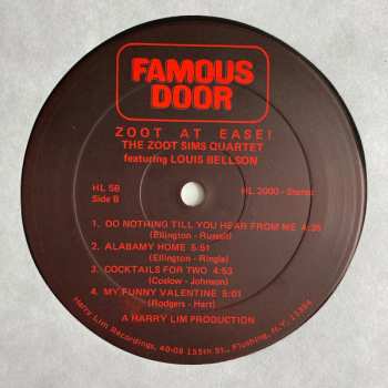 CD Zoot Sims Quartet: Zoot At Ease