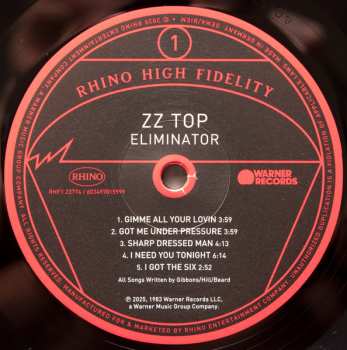 LP ZZ Top: Eliminator LTD
