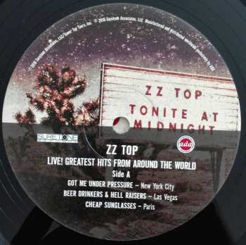 2LP ZZ Top: Live! Greatest Hits From Around The World